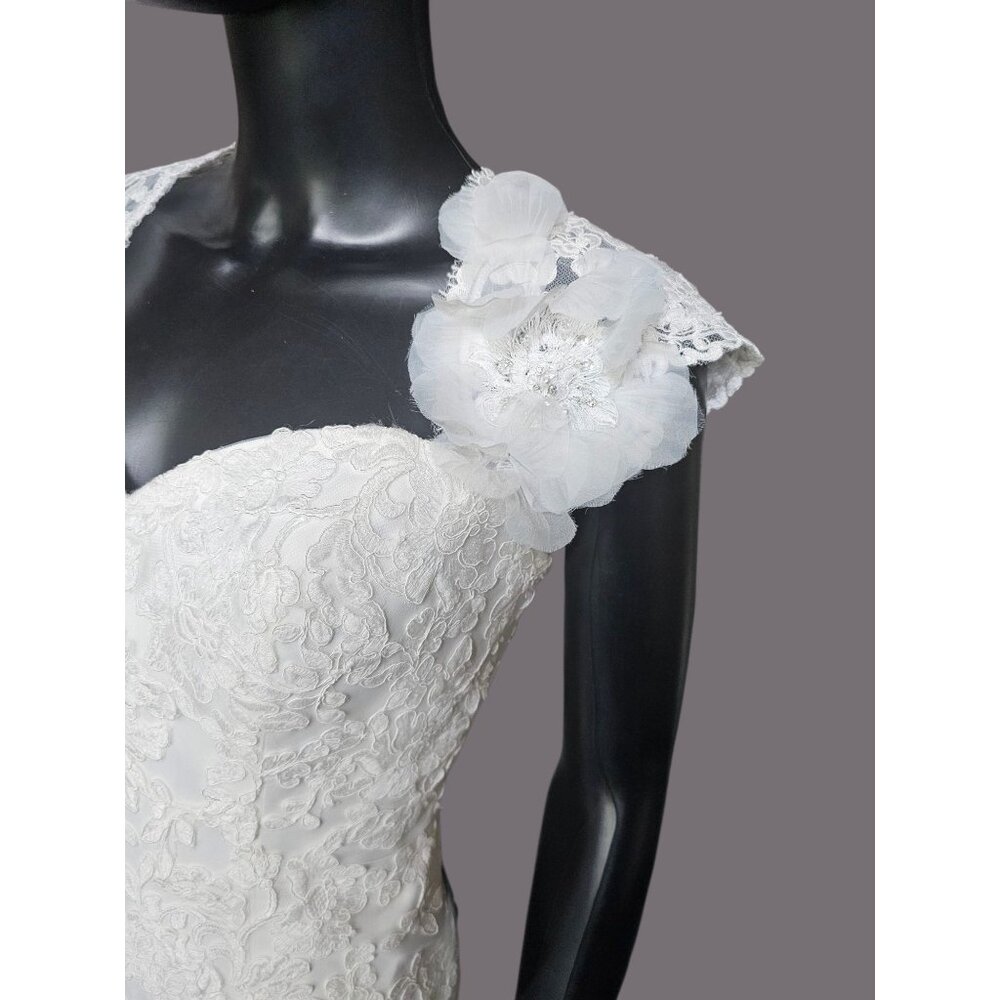 NWOT Ivory Full Lace Fit/Flare Wedding Gown - Mori Lee - Picture 3 of 13